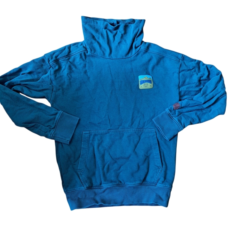 Souris Mini Boys Hoodie Retro Nature Patch Blue – Size 10 (140 cm)